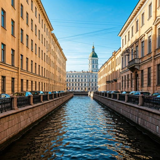 St. Petersburg canals and historical architecture