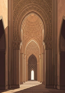 Detail of intricate Islamic architecture in Abu Dhabi