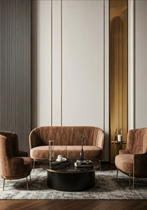 Luxury hotel interior in Dubai with gold accents